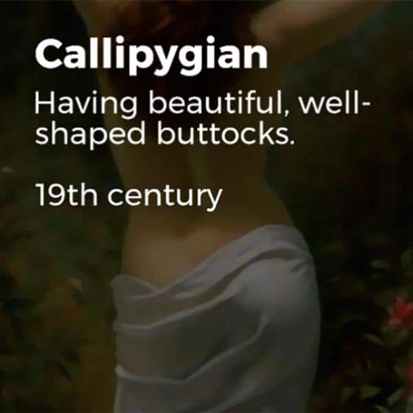 Forgotten English Words callipygian