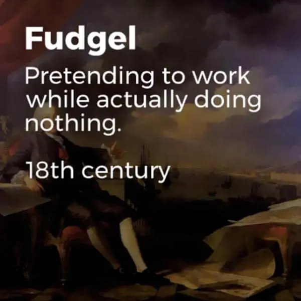 Forgotten English Words fudgel