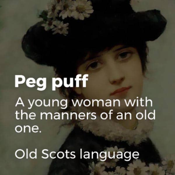 Forgotten English Words peg puff