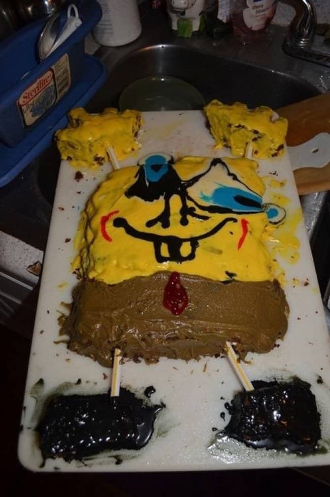 Kitchen Fails spongebob cake
