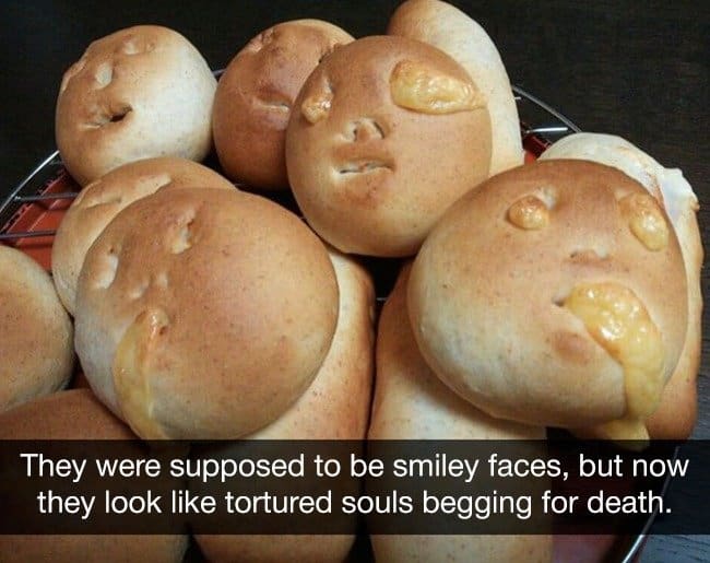 Kitchen Fails tortured faces