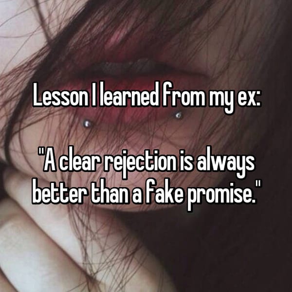 Lessons Learned From Past Relationships clear rejection