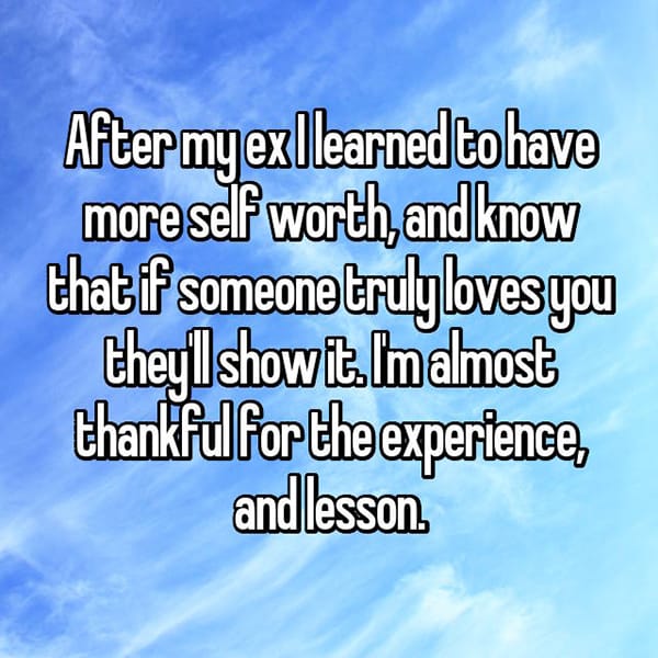 Lessons Learned From Past Relationships self worth