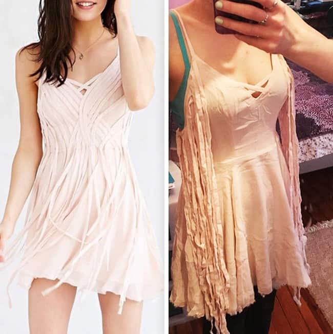 People Regretted Shopping Online tassle dress