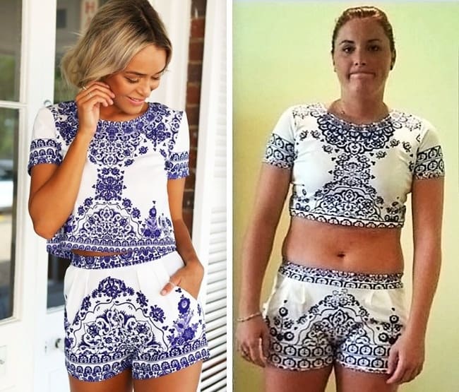 People Regretted Shopping Online two piece