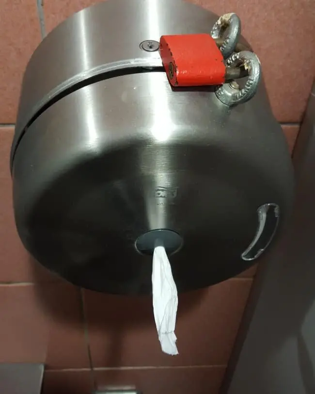 People Taking Things Too Far toilet paper secured