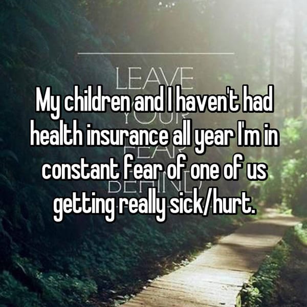 People That Do Not Have Health Insurance constant fear