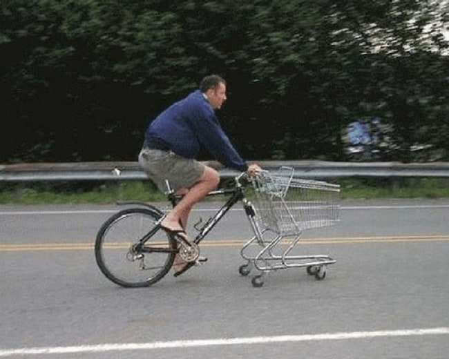 Really Stupid Or Pure Genius Ideas shopping cart front wheel