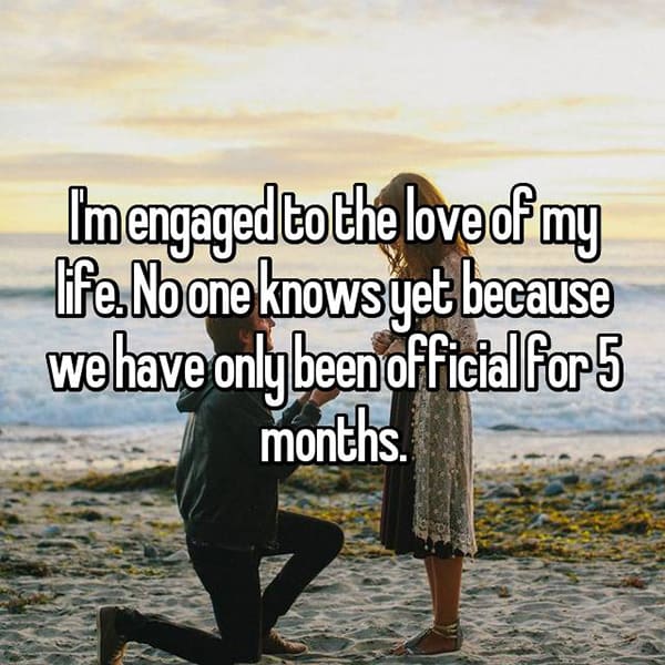 Reasons That People Are Secretly Engaged official