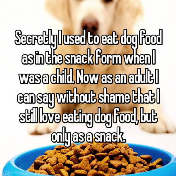 Strange Things They Ate As Children dog food