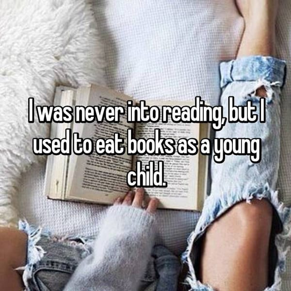 Strange Things They Ate As Children eat books