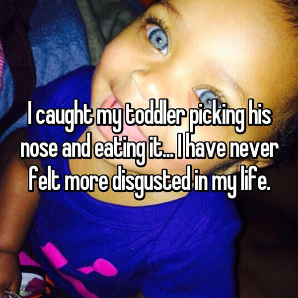 Strangest Things Their Toddlers Have Done picking nose
