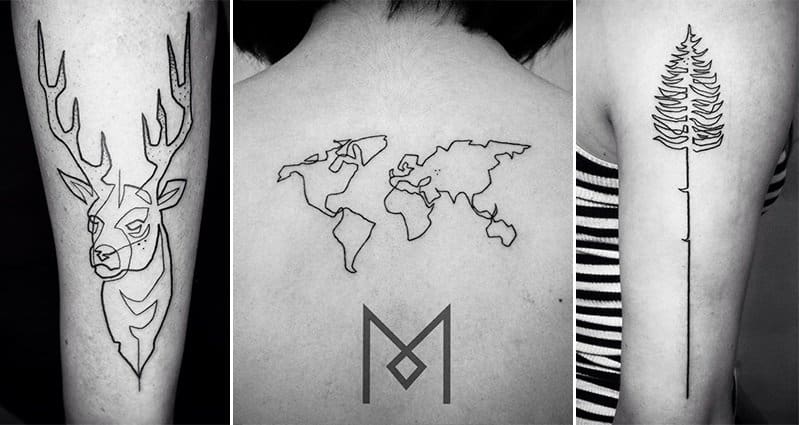 These Awesome Tattoos Are Created Using Just One Continuous Line