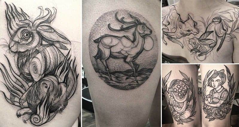 These Cool Tattoos Look Like Pencil Sketches By Nomi Chi