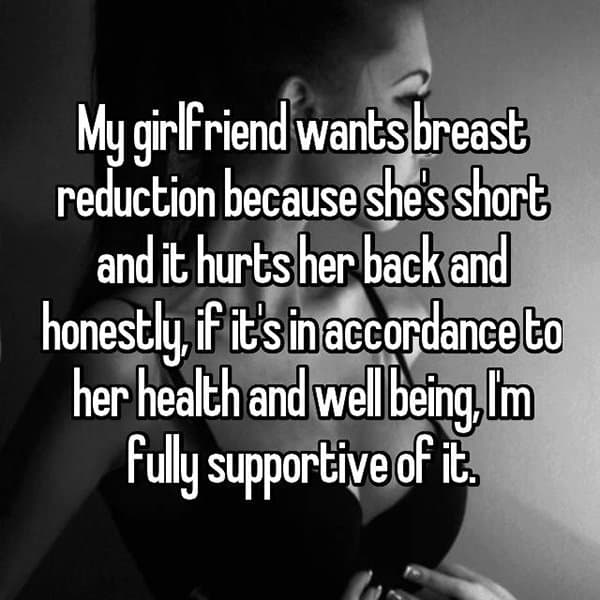 Thoughts On Breast Reduction Surgery fully supportive