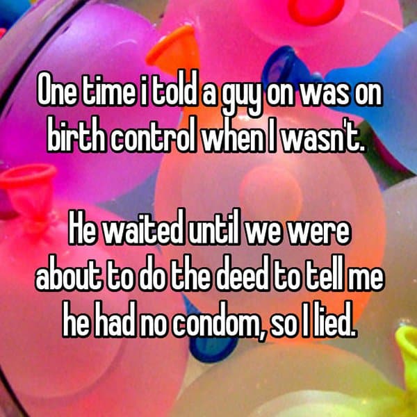 lied about being on birth control lied