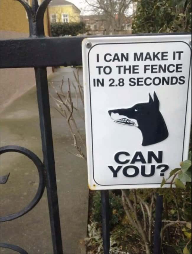 15 Hilarious 'Beware of the Dog' Signs That Will Make You Laugh