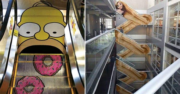 creative escalator ads