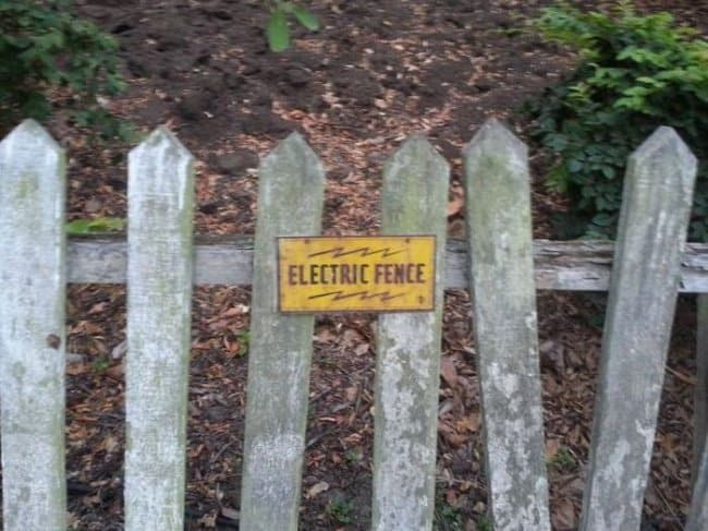 electric fence to fool others