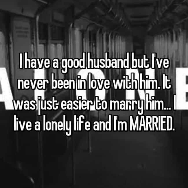 married but never in love 