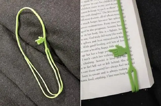 finger-pointing bookmark