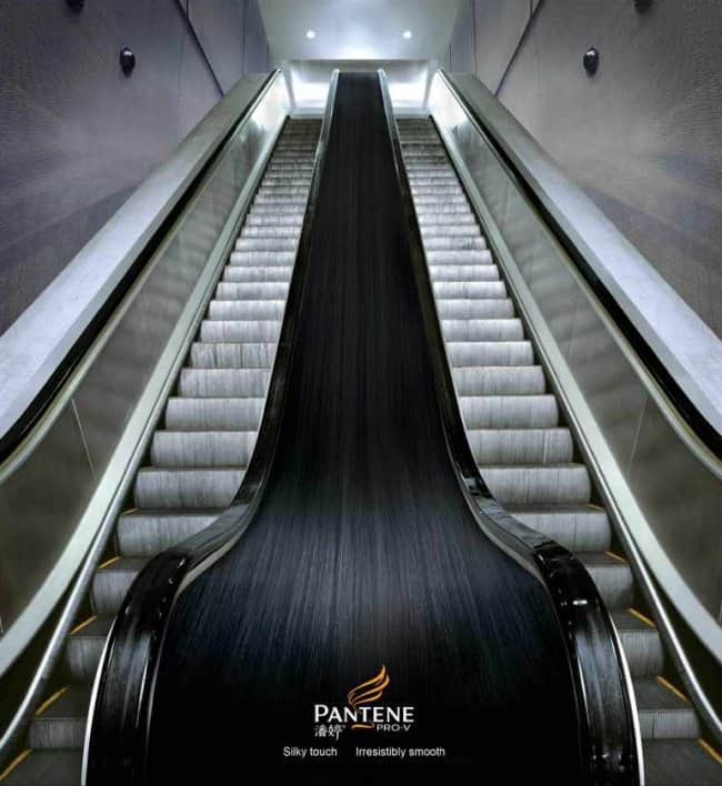 pantene_long_hair_escalator_handrail