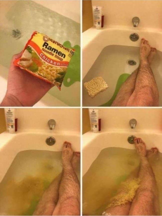 ramen-in-bath-tub-creativity-in-hilarious-ways