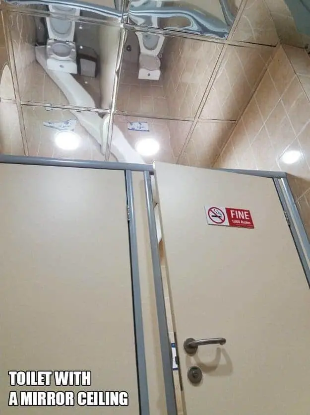 toilet-with-a-mirror-ceiling