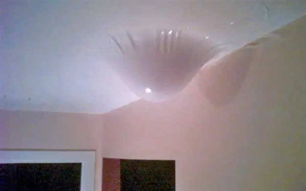 water-running-from-the-roof-got-stuck-in-the-paint-on-the-ceiling