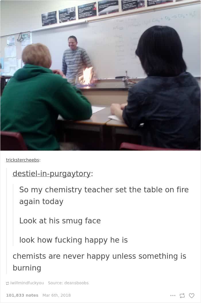 chemistry-teacher-smiles-while-table-is-on-fire-teachers-trolling-students