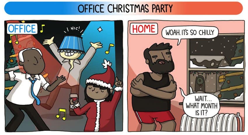 christmas-party-home-based-job-vs-office-based-job