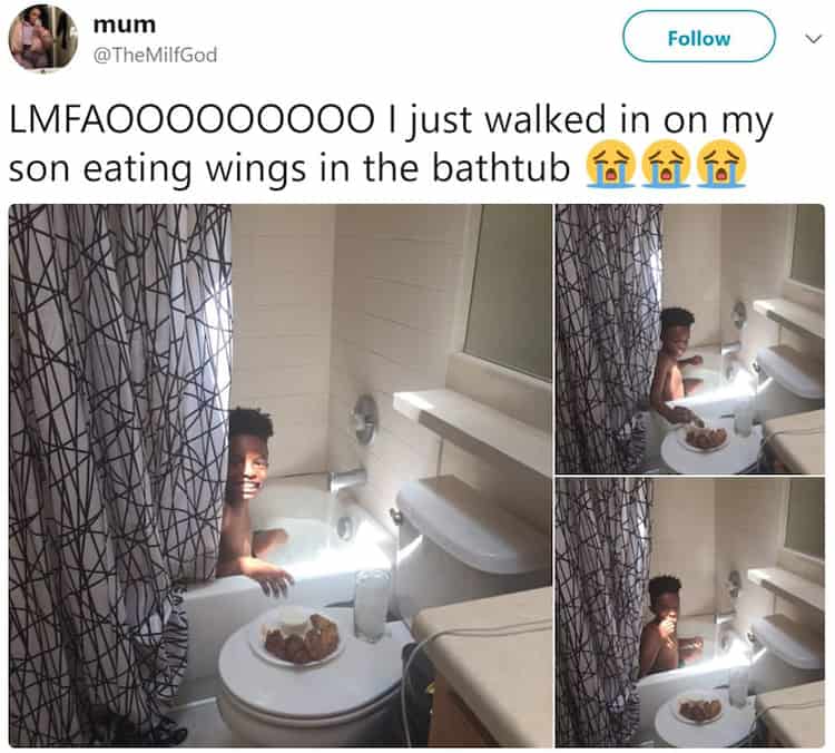 eating-chicken-wings-at-the-bathtub-funny-kids
