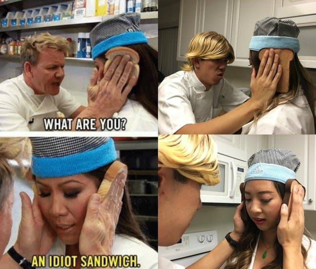 gordon-ramsay-idiot-sandwich-scene-reproduced-clever-mischief-makers