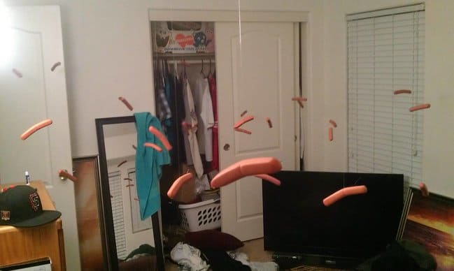 hanging-sausages-roommate-pranks