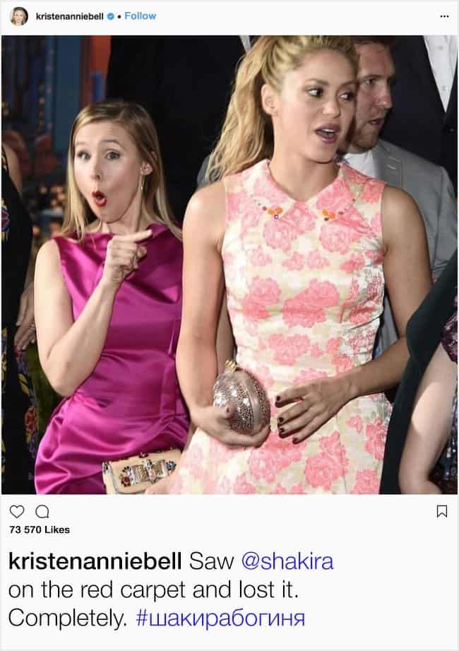 kristen-bell-lost-it-when-she-saw-shakira-hilarious-celebrity-instagram