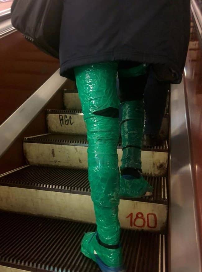 plastic-leg-wraps-crazy-fashion-trends