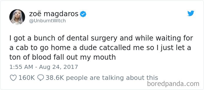 scared-a-catcalling-dude-by-letting-blood-come-out-from-mouth-hilarious-tweets-women