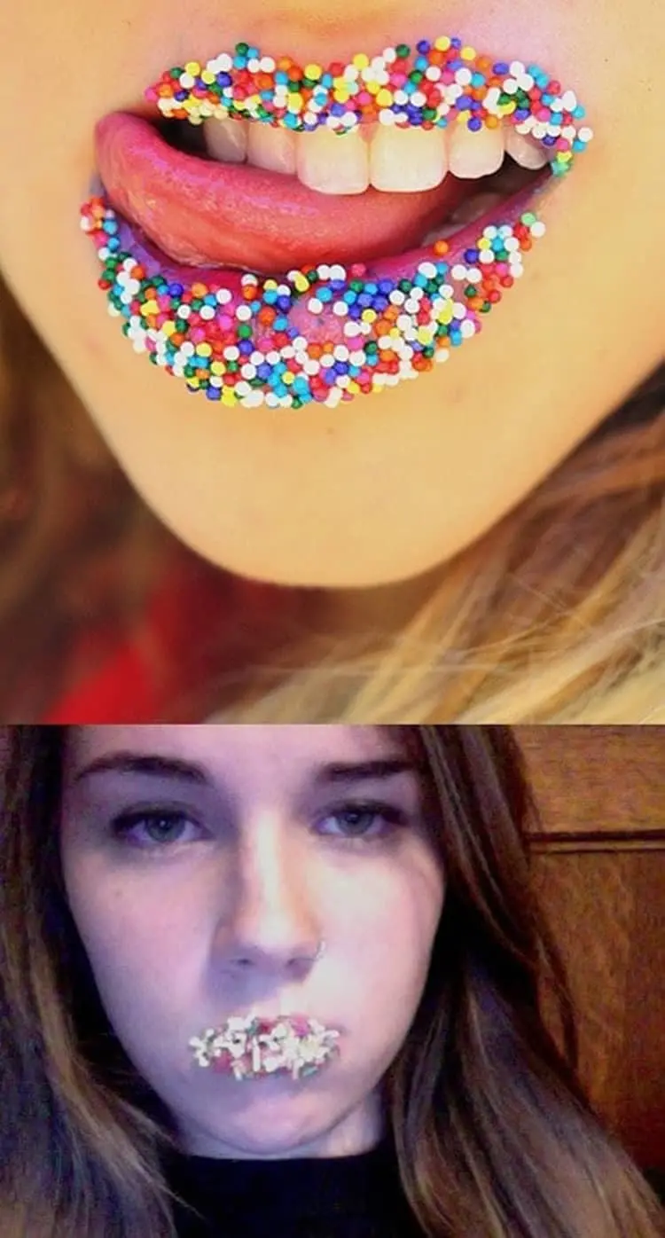 sprinkles lips beauty fails