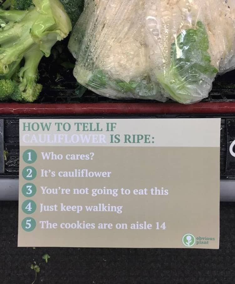 how tell if a cauliflower is ripe brutally honest people