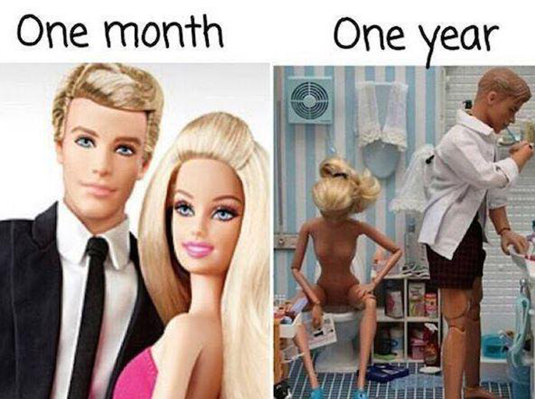 year after marriage relationship struggles memes