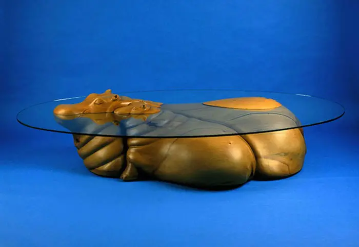 hippos submerged table