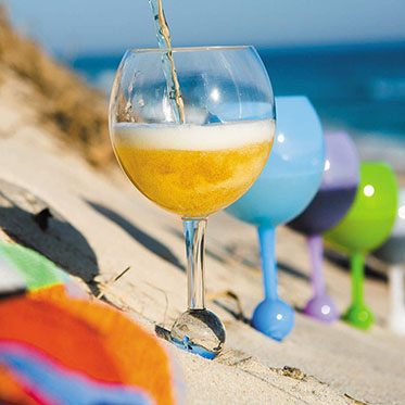 beach wine glasses