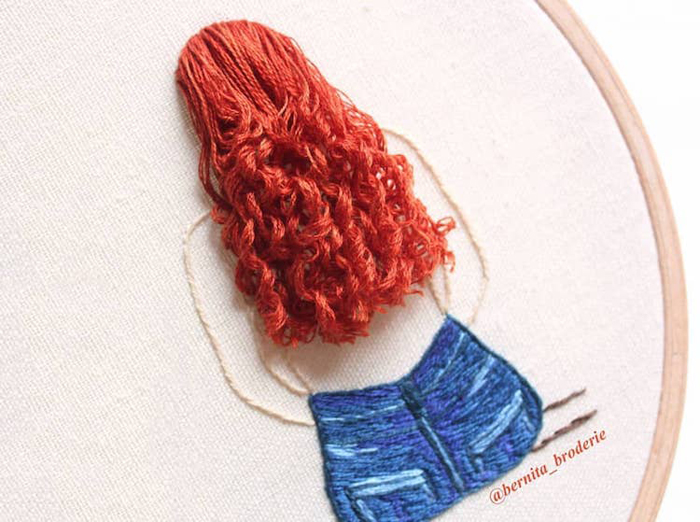 bernita broderie embroidery red locks