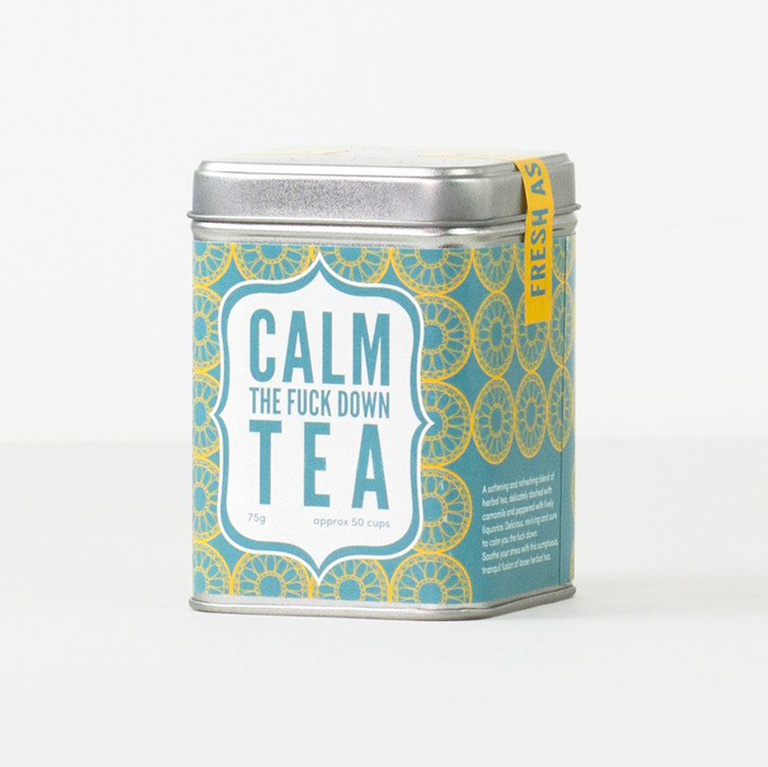 calm the fuck down tea