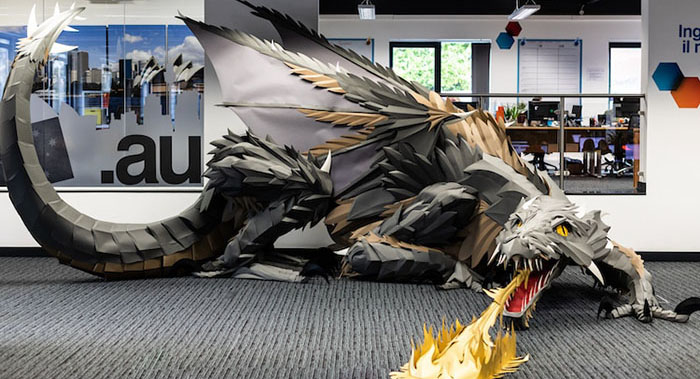 dragon made out of paper game of thrones