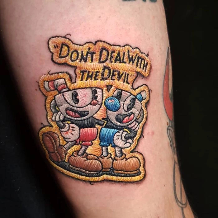 duda lozano embroidery tattoo cuphead