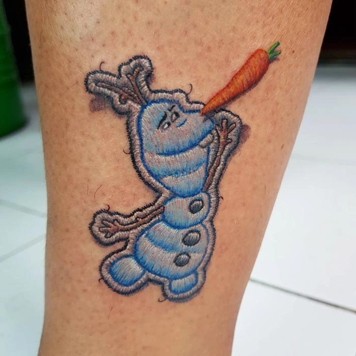 embroidery tattoo olaf