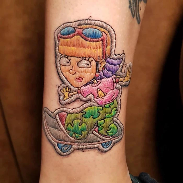 Blueys Dad and Rocket Power by Max Klapp  Black Dagger Tattoo in Austin  Texas  rtattoos