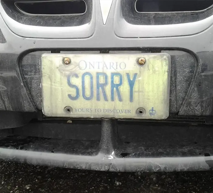 funny license plates canadian sorry