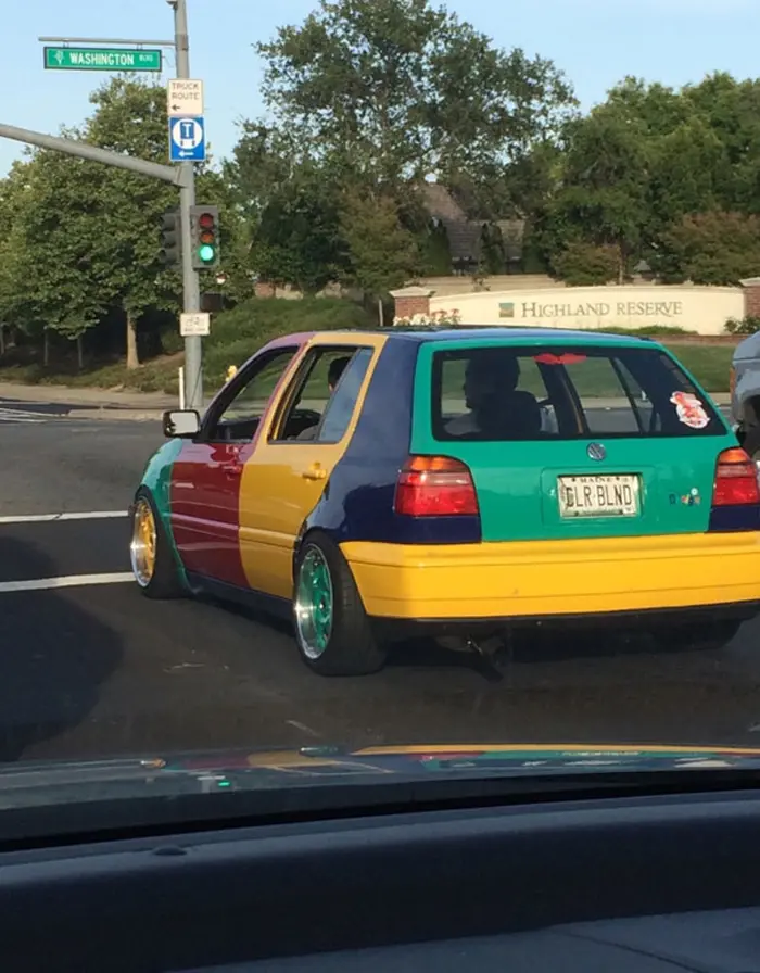 funny license plates color blind